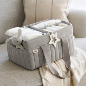 Nappy Caddy Soft Grey Waffle