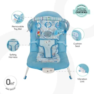 Moon Hop Baby Bouncer with Lion Toy Bar